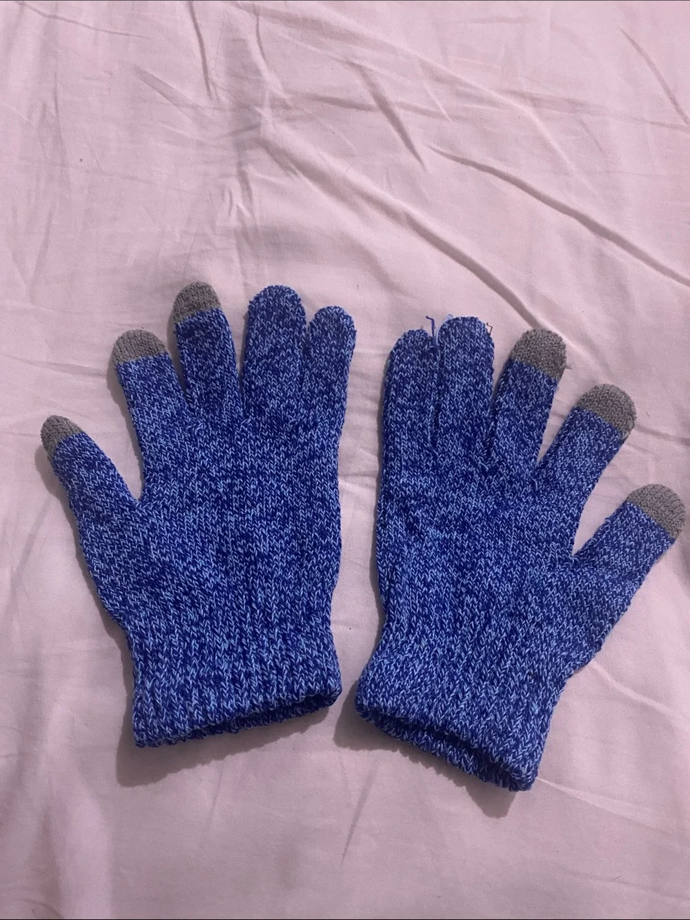 Two Touchscreen Winter Gloves Pair - Gray & Blue